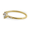 varitsa-jewellers - Solid 14K Yellow Gold Simple Princess Cut Ring - 01WS50